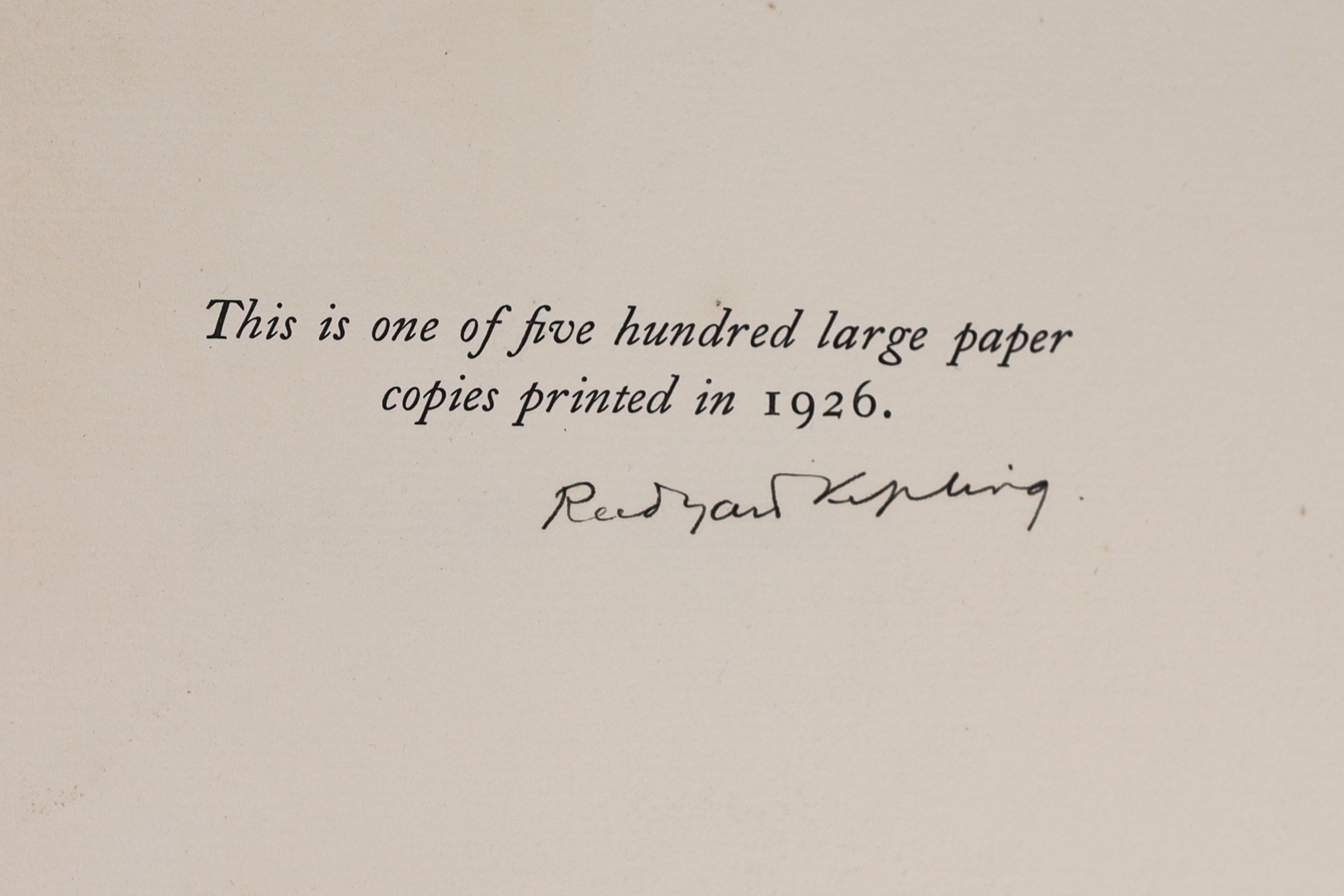 Kipling, Rudyard - Sea and Sussex, one of 500 signed by the author, illustrated with 24 mounted colour plates by Donald Maxwell, 4to, quarter vellum, in d/j, Macmillan and Co., Ltd, London, 1926, in slip case.